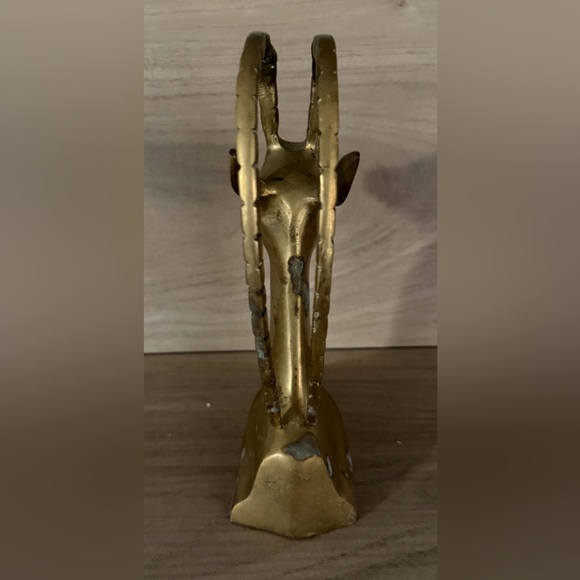Vintage Brass Head Ibex Gazelle MCM Decor 7” - Picture 6 of 9